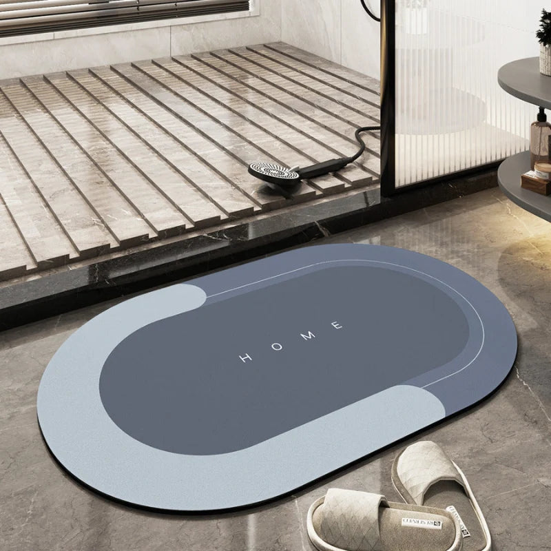 Bath Mat Ultra-Absorbent Quick-Drying Non-Slip Backing