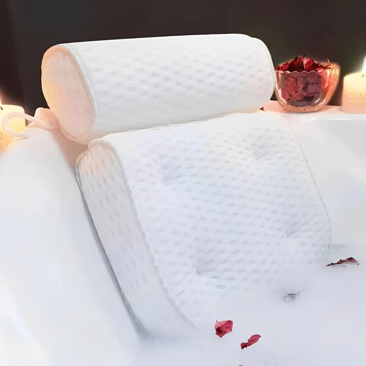 Bath Pillow Contoured Neck & Shoulder Support