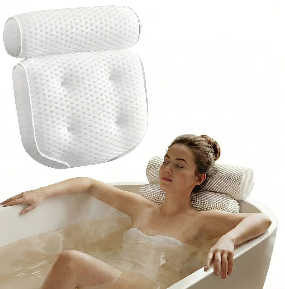 Bath Pillow Contoured Neck & Shoulder Support