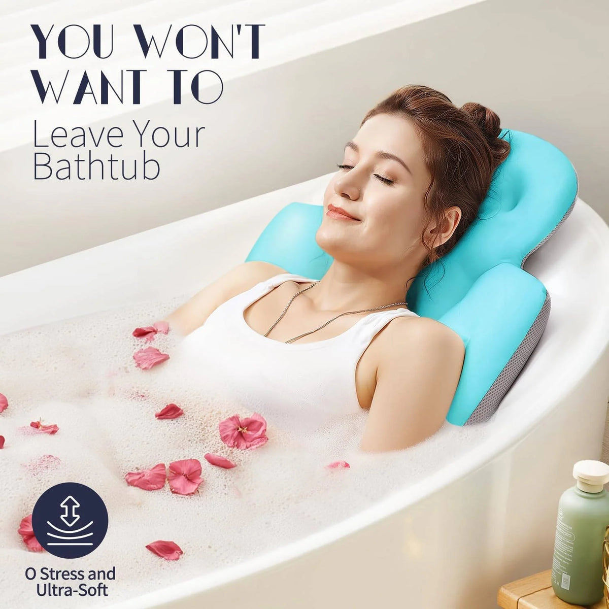 Bath Pillow Full-Body Breathable Mesh Extra-Large Suction Cups