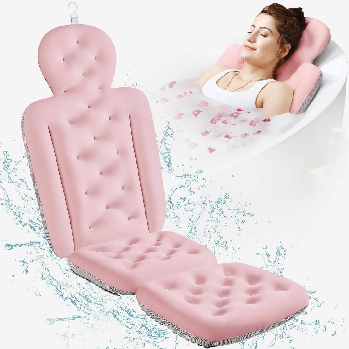 Bath Pillow Full-Body Breathable Mesh Extra-Large Suction Cups