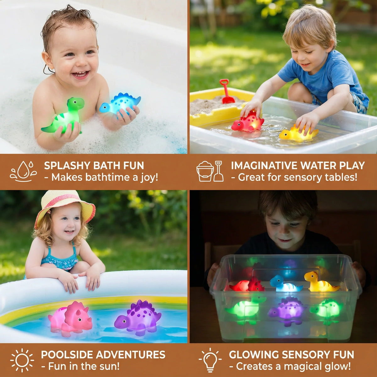 Bath Toy Floating Color-Changing LED BPA-Free