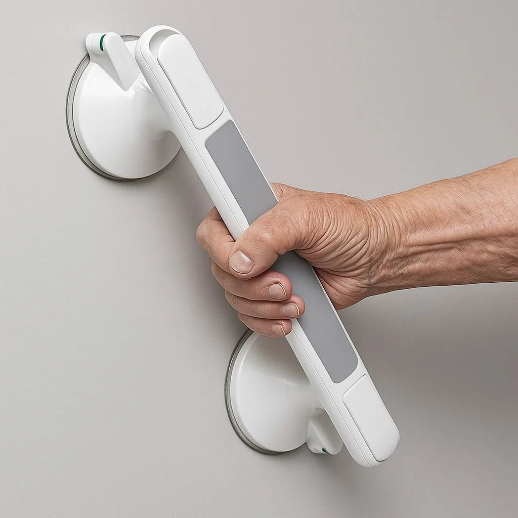 Bathroom Grab Bar Suction-Cup No-Drill Repositionable