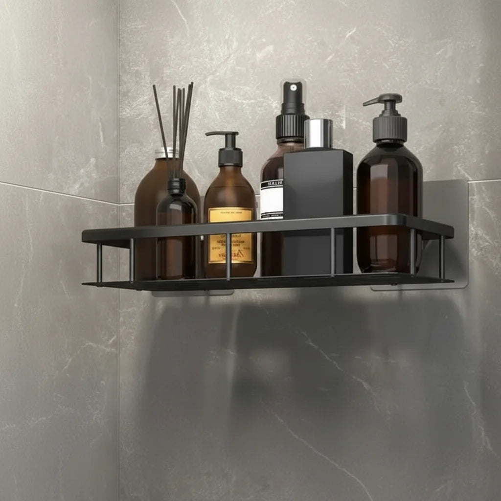 Bathroom Shelf Adhesive Drill-Free Space-Saving Storage