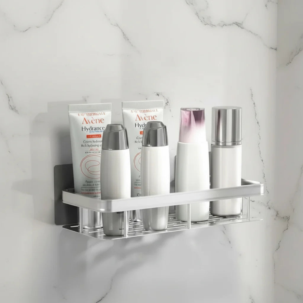 Bathroom Shelf Adhesive Drill-Free Space-Saving Storage
