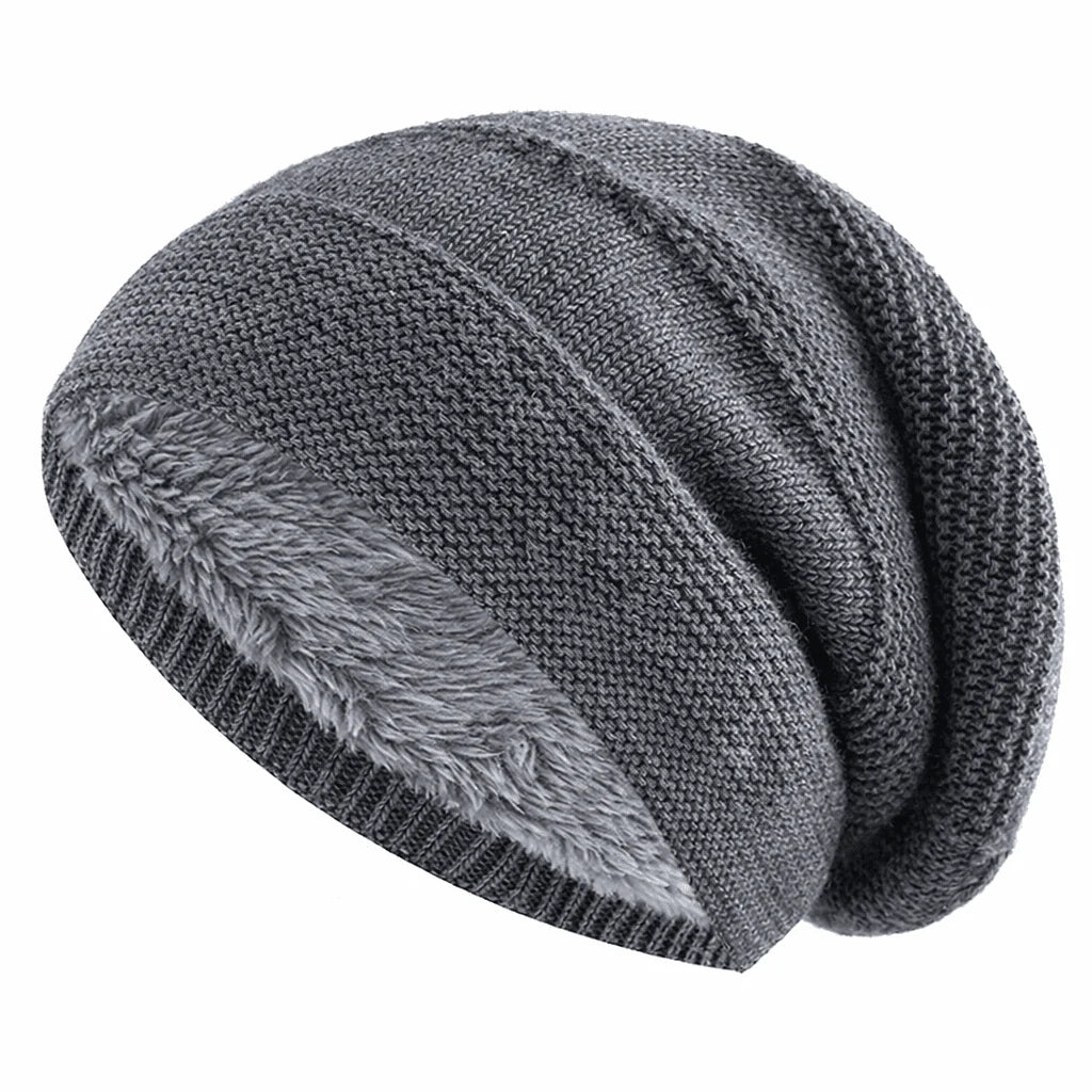 Beanie Fleece-Lined Knitted Slouchy Fit Unisex