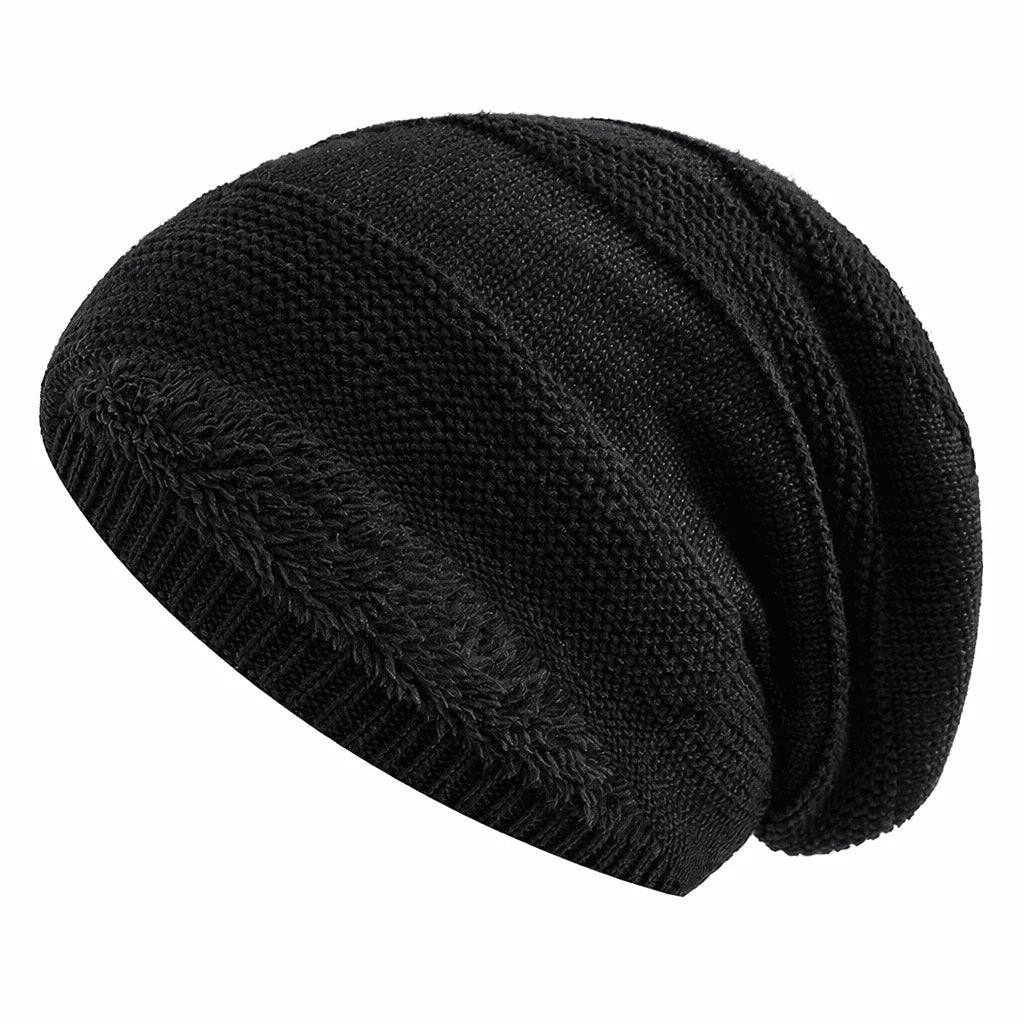 Beanie Fleece-Lined Knitted Slouchy Fit Unisex