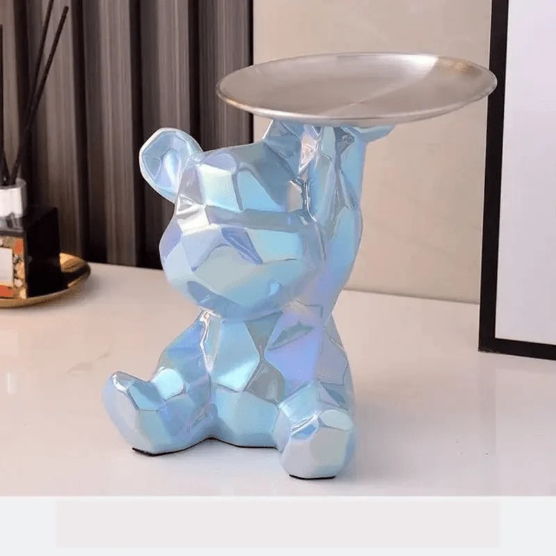 Bear Coin Bank Ceramic Catchall Tray Organizer