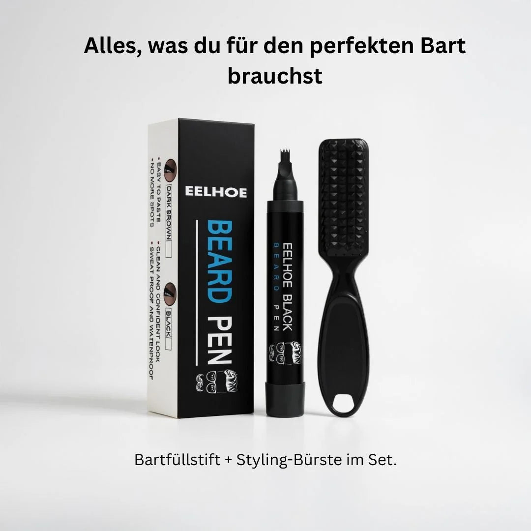Beard Filling Pen Set Angled Tip & Blending Brush