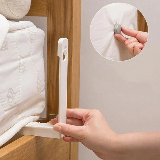 Bed Sheet Gripper Clips Under-Mattress Fabric-Friendly Hold