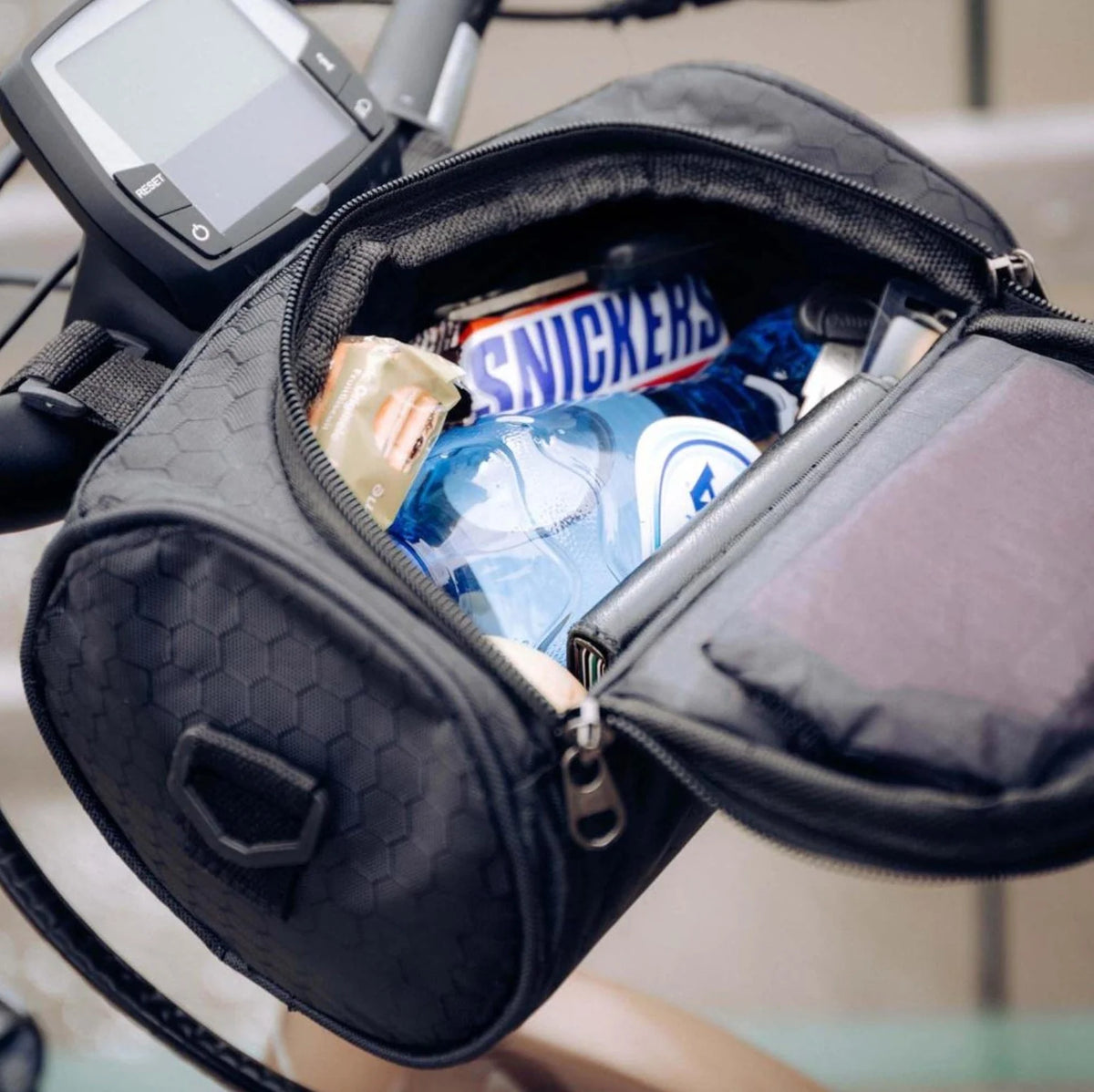 Bicycle Handlebar Bag Touch Phone Window Zippered & Water-Repellent