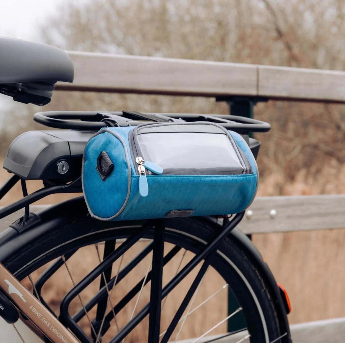 Bicycle Handlebar Bag Touch Phone Window Zippered & Water-Repellent
