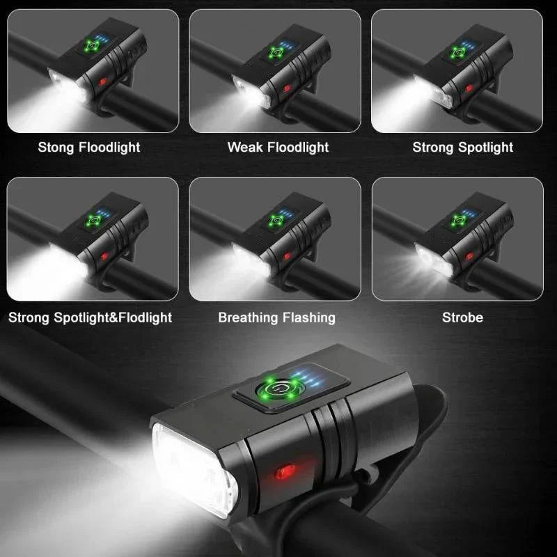 Bicycle Light Set 1000 Lumen USB Rechargeable & Weatherproof