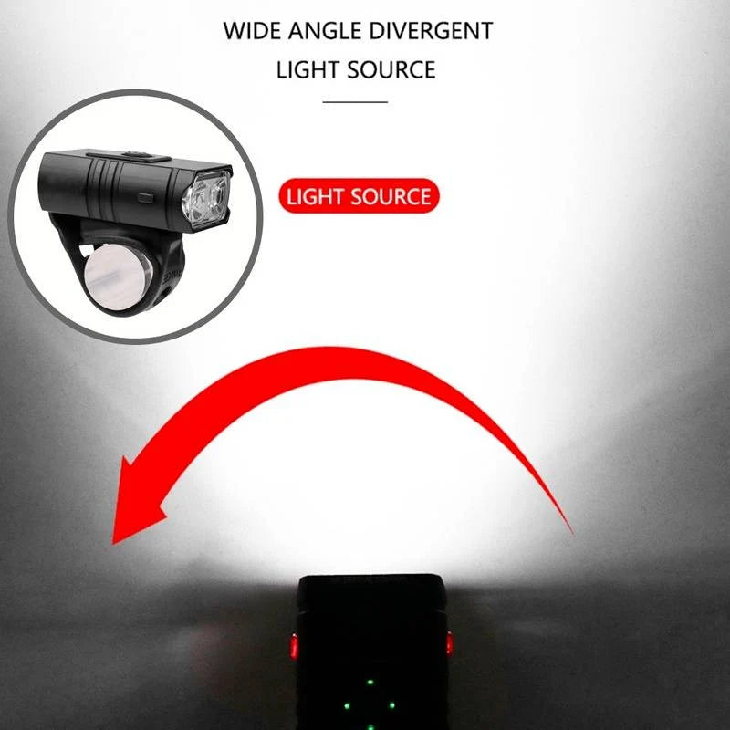 Bicycle Light Set 1000 Lumen USB Rechargeable & Weatherproof