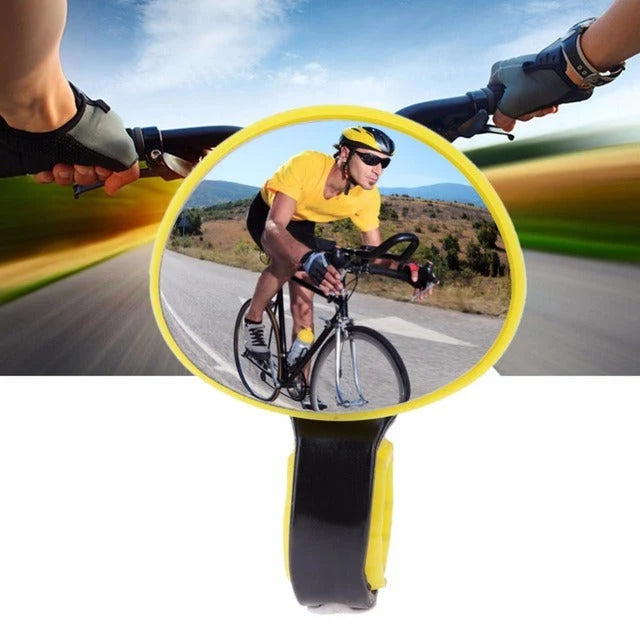 Bicycle Mirror 360° Adjustable Strap Mount Shatterproof Glass