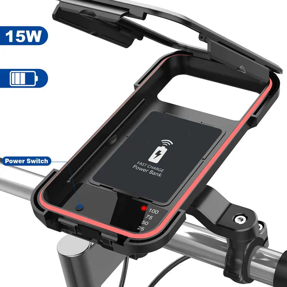 Bicycle Phone Mount Waterproof Touchscreen 5000mAh