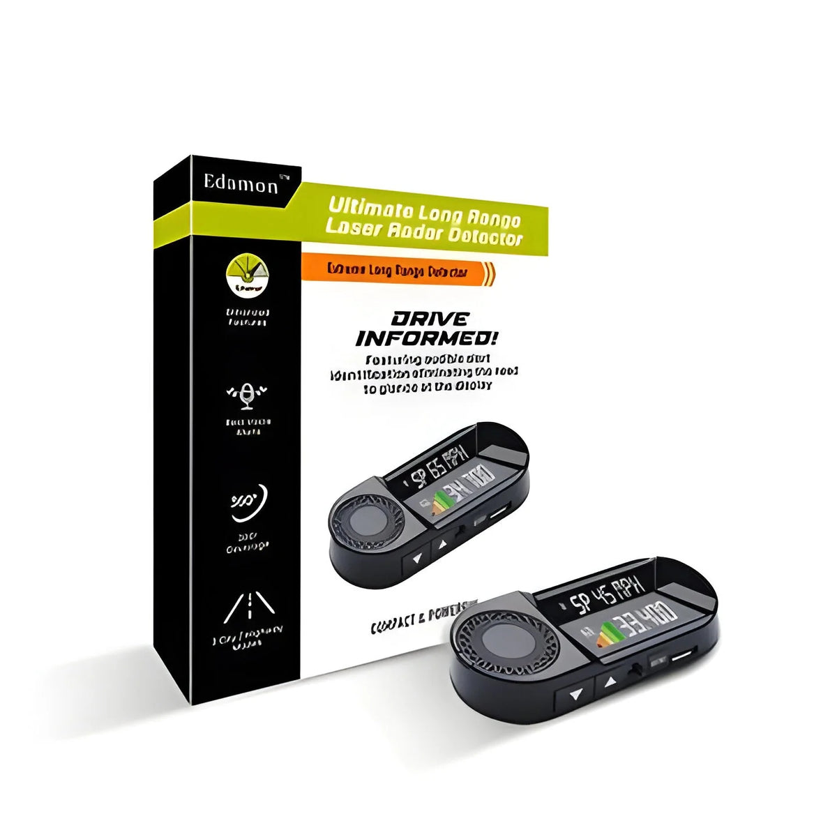 Bicycle Radar Detector Solar-Powered Multi-Mode LED