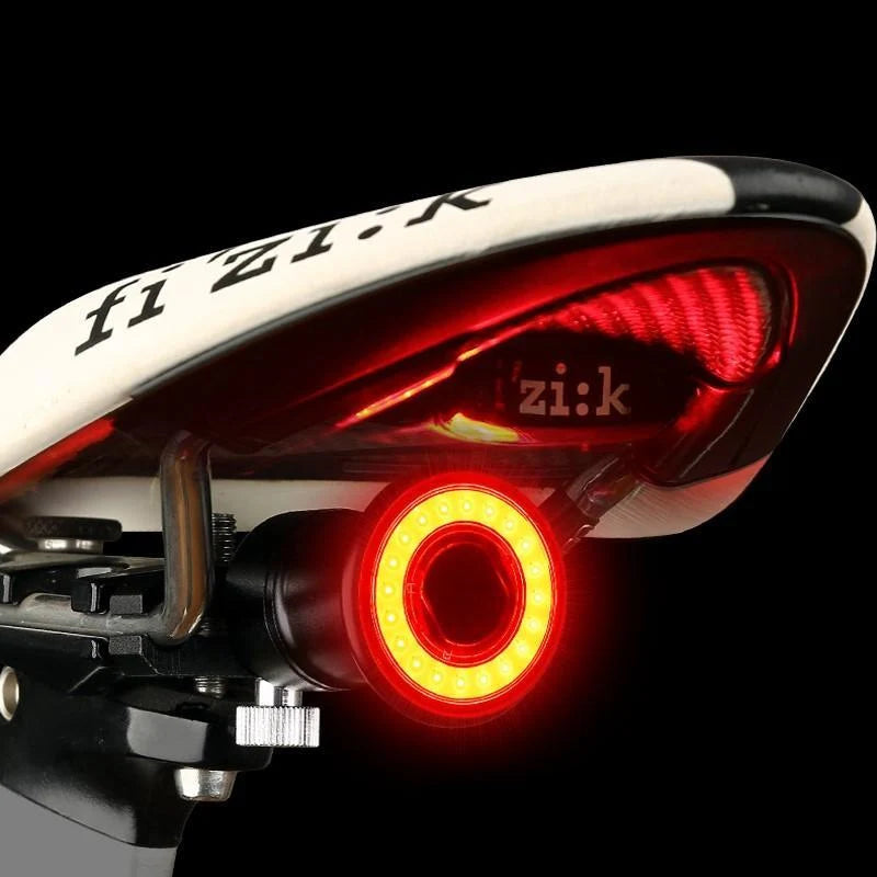 Bicycle Rear Light Automatic Brake USB Rechargeable