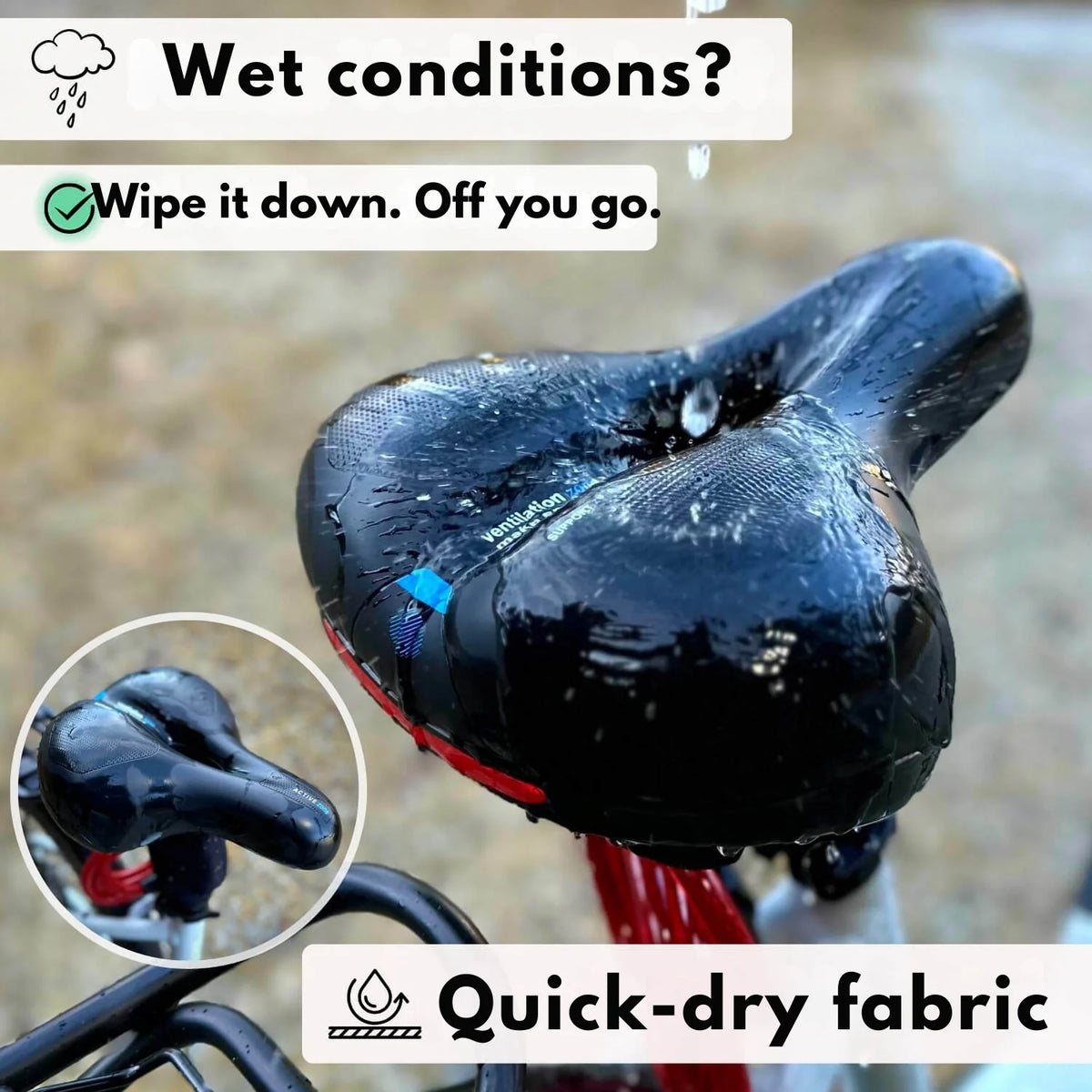 Bicycle Saddle Ergonomic Memory Foam & Shock Absorbing