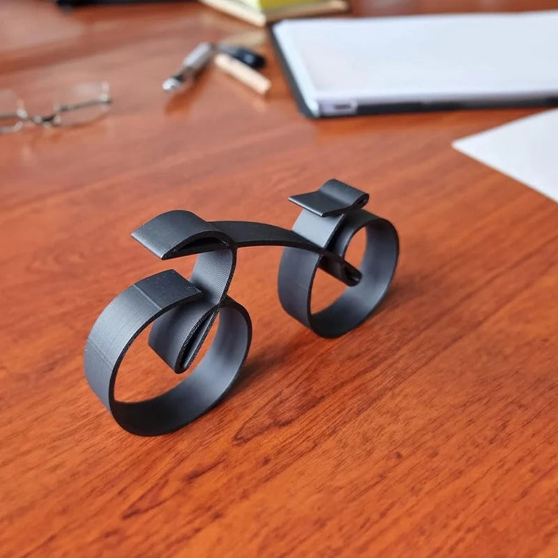 Bicycle Sculpture Minimalist Wire Silhouette & Iron Matte Finish