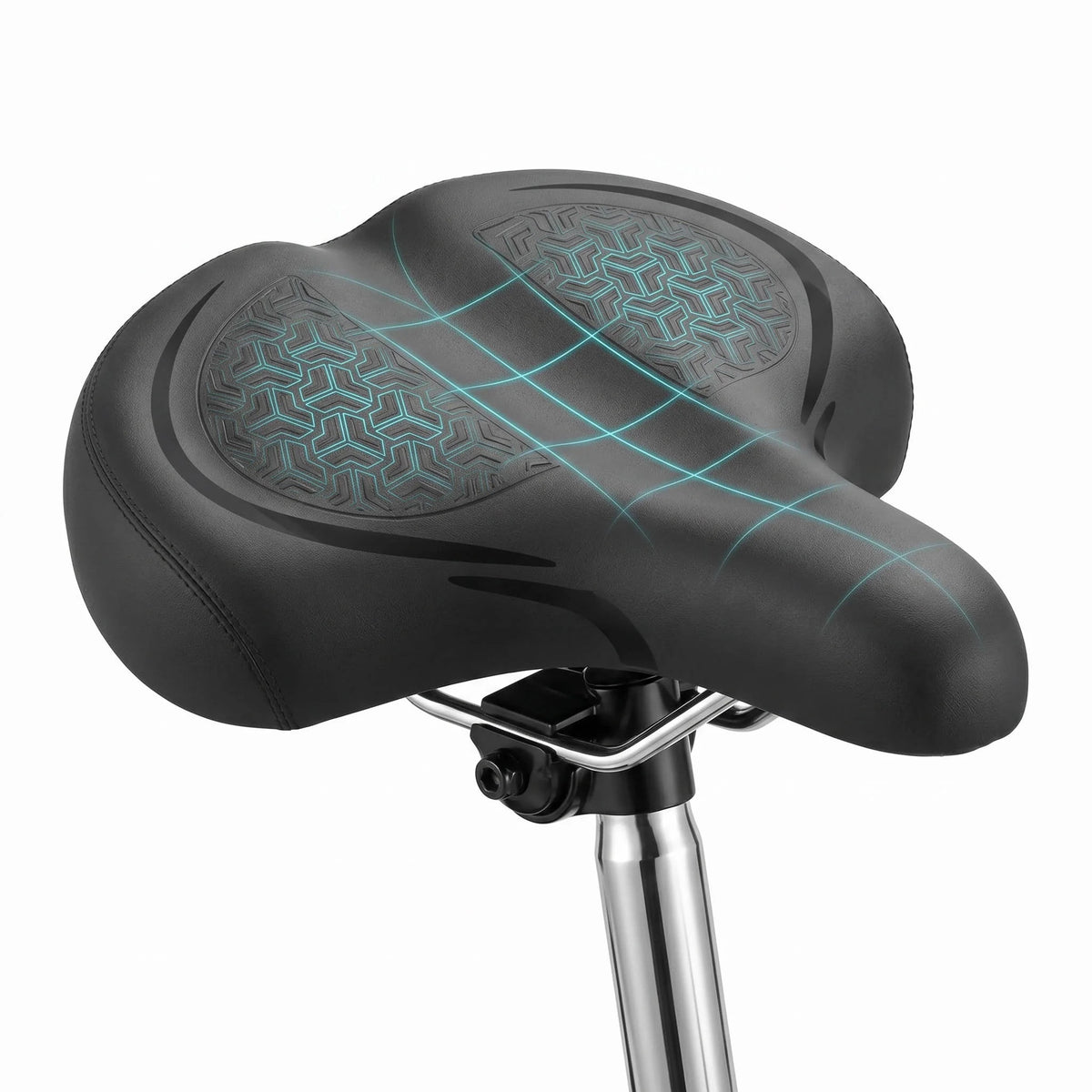 Bicycle Seat Cushion Memory Foam Gel Dual Shock Springs