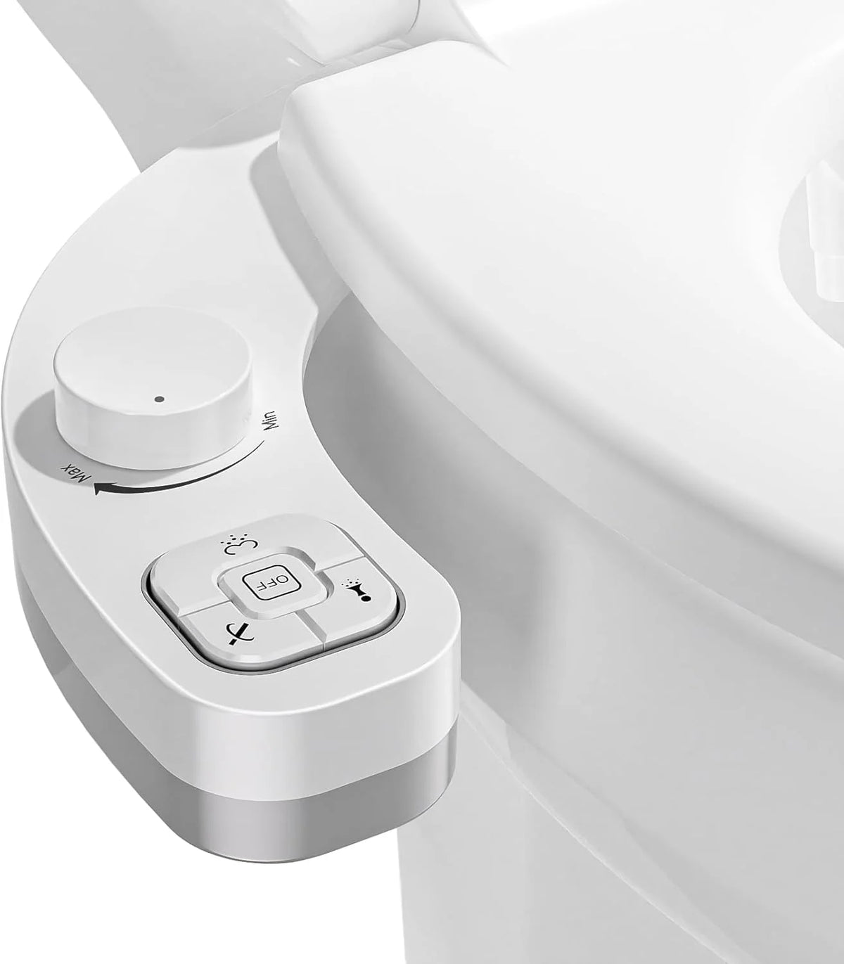 Bidet Attachment Dual Nozzles Adjustable Pressure Tool-Free Installation