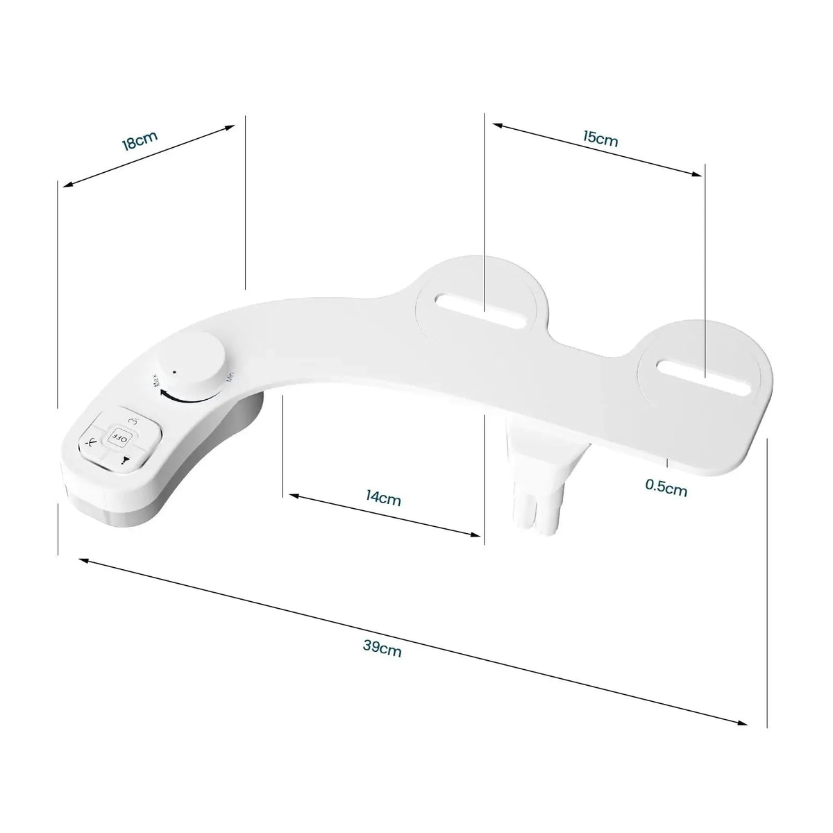 Bidet Attachment Dual Nozzles Adjustable Pressure Tool-Free Installation