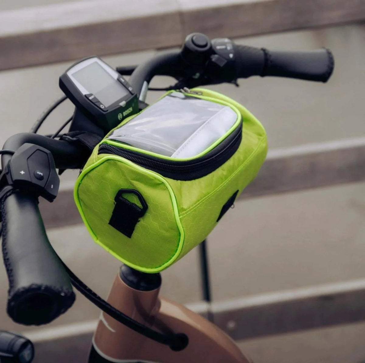 Bike Handlebar Phone Bag Touchscreen Splashproof Velcro Strap