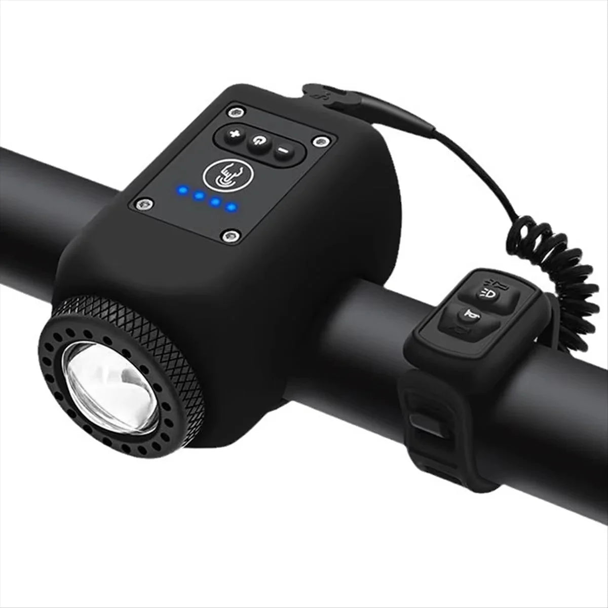 Bike Horn & Light Rechargeable Multi-Tone COB Handlebar Remote