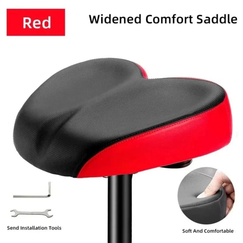 Bike Saddle Extra-Wide Shock-Absorbing Waterproof Cover