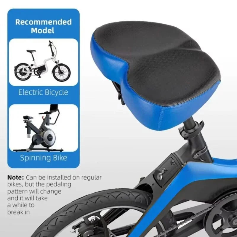 Bike Saddle Extra-Wide Shock-Absorbing Waterproof Cover