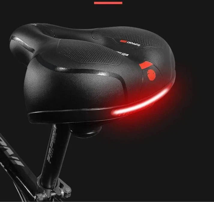 Bike Saddle Gel Core Waterproof & Breathable Rear Reflector