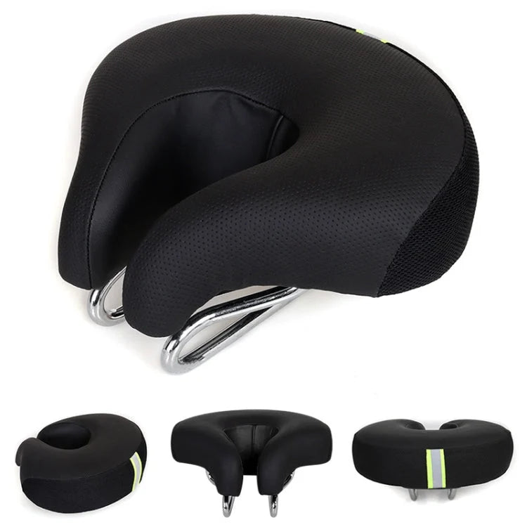 Bike Saddle Noseless Ergonomic Thick Foam & Spring Suspension