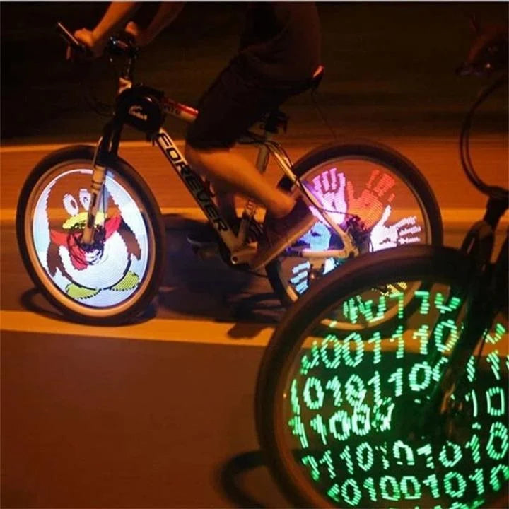 Bike Wheel Lights RGB 30 Patterns Motion-Activated IP65 Water-Resistant