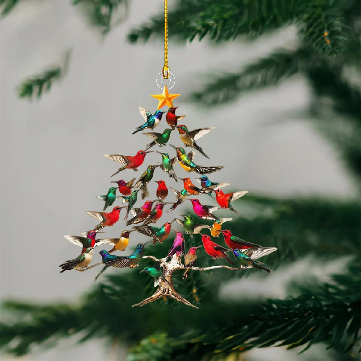 Bird Christmas Ornament Crystal Glass Light-Reflecting Ready to Hang