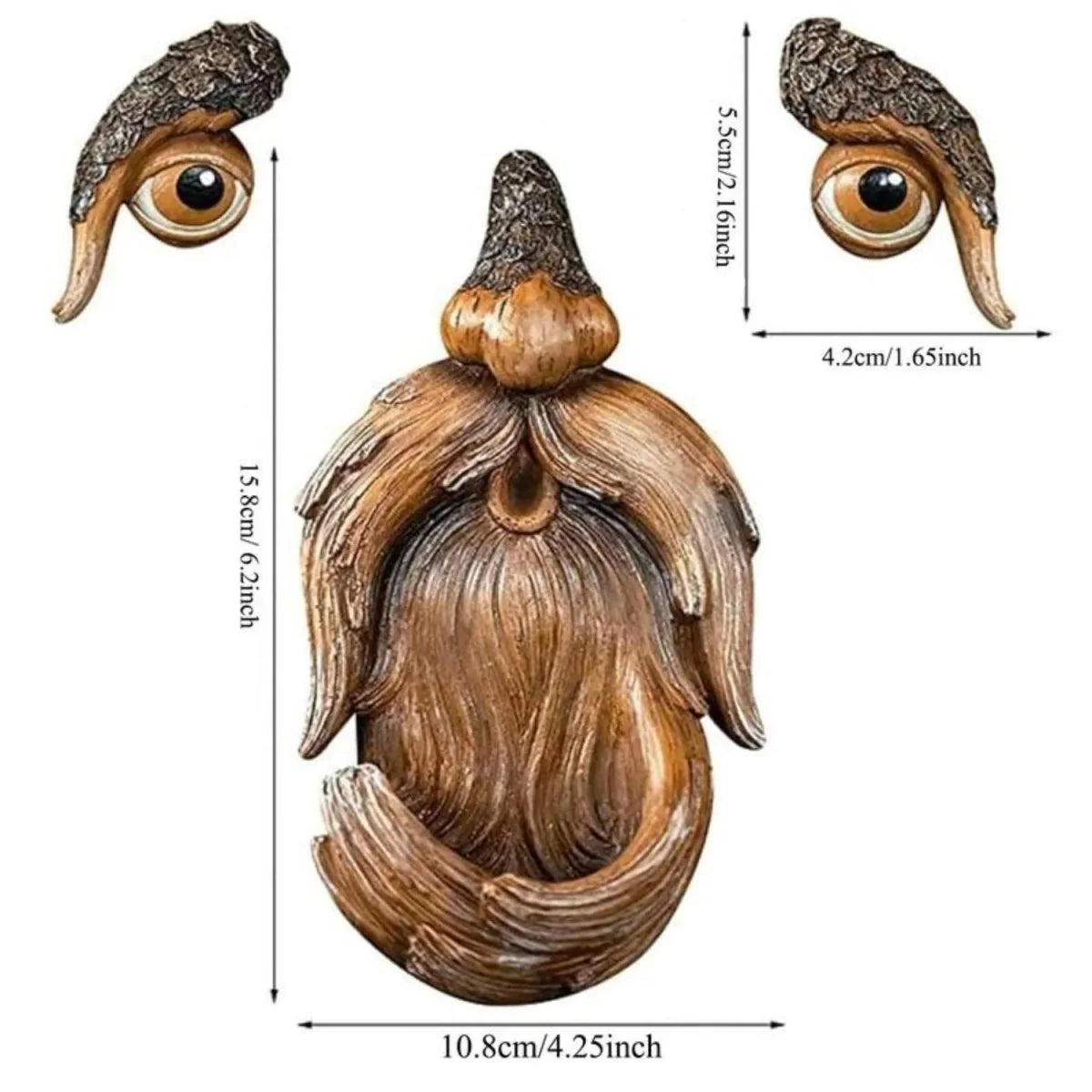 Bird Feeder Tree Face Weather-Resistant Resin