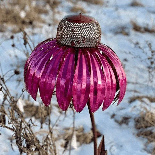 Bird Feeder Weather-Resistant Metal Hinged Lid for Easy Refills