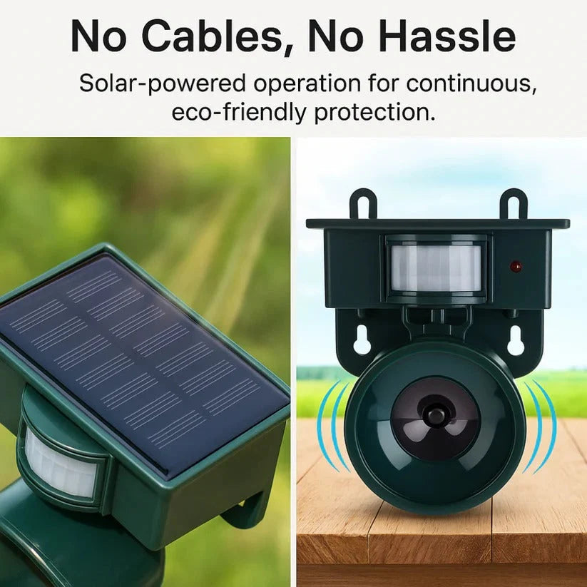 Bird Repeller Solar-Powered Motion-Activated Weather-Resistant