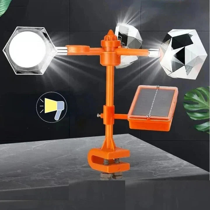 Bird Repeller Solar-Powered Rotating Mirrors & Motion-Activated Sounds