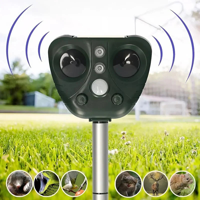 Bird Repeller Solar-Powered Ultrasonic Five Adjustable Modes