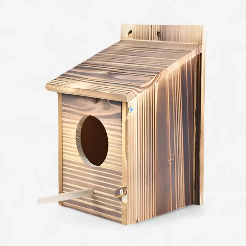 Birdhouse Wooden Rope Hanger Indoor & Outdoor