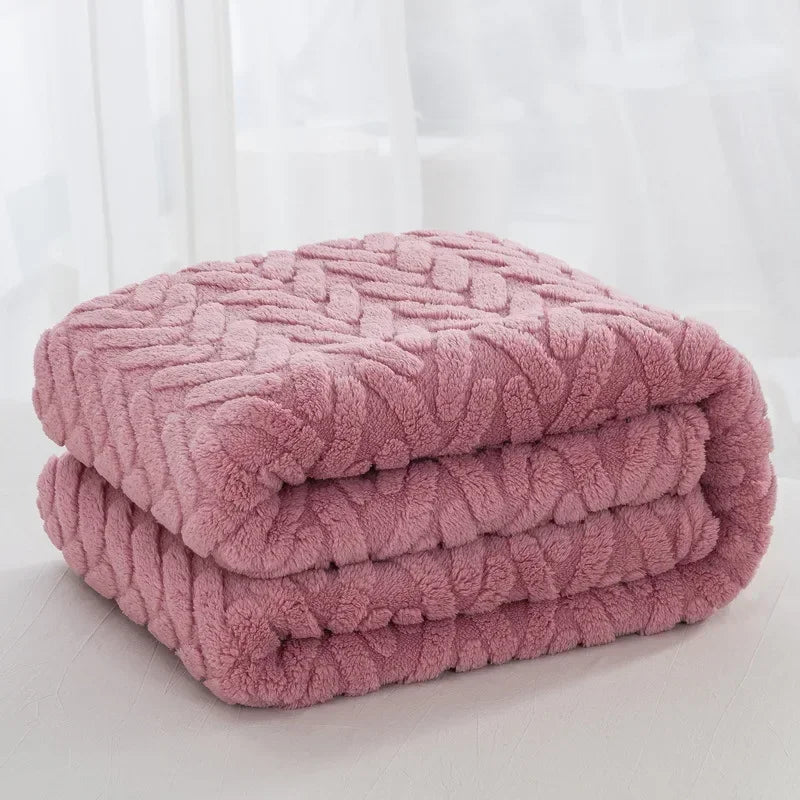 Blanket Reversible Jacquard & Fleece Machine Washable