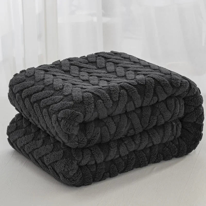 Blanket Reversible Jacquard & Fleece Machine Washable