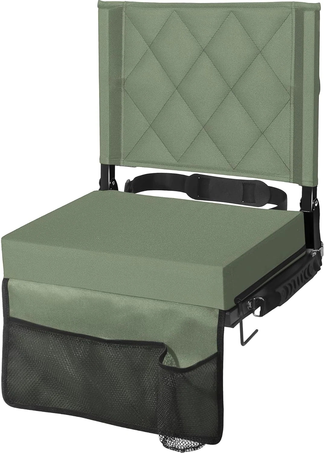 Bleacher Seat Angled Backrest & Non-Slip Base Folds Flat