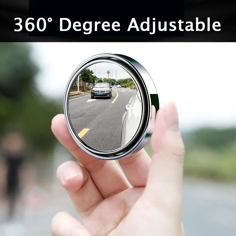 Blind Spot Mirror Convex 360-Degree Adjustable Suction Mount Anti-Fog Coating