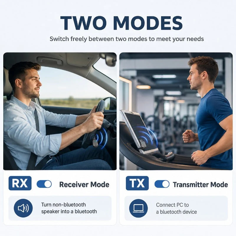 Bluetooth Transmitter & Receiver Compact 2-in-1