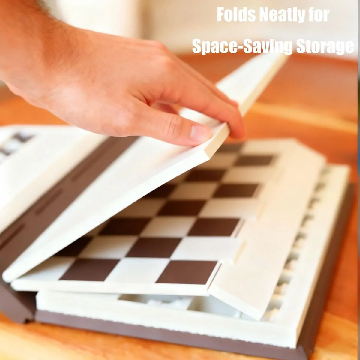 Board Game Set Four Classic Games Foldable Magnetic Closure