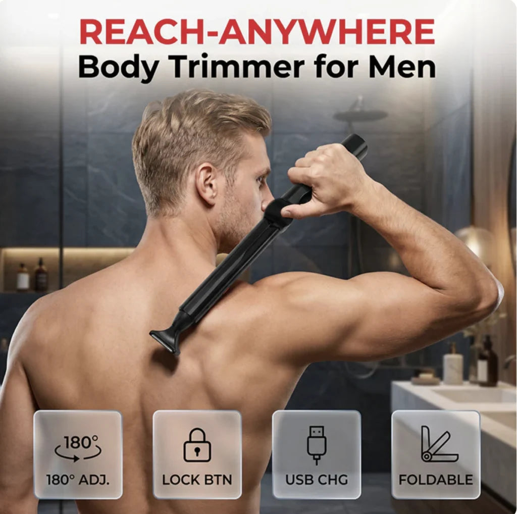 Body Shaver Foldable Extendable Handle Long Battery Life