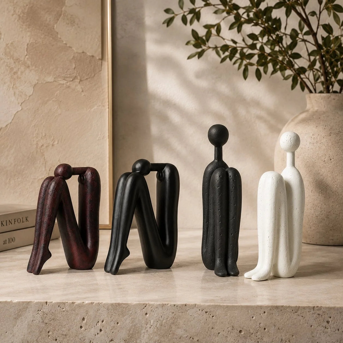 Bookends Set Porcelain Sturdy Multi-Color