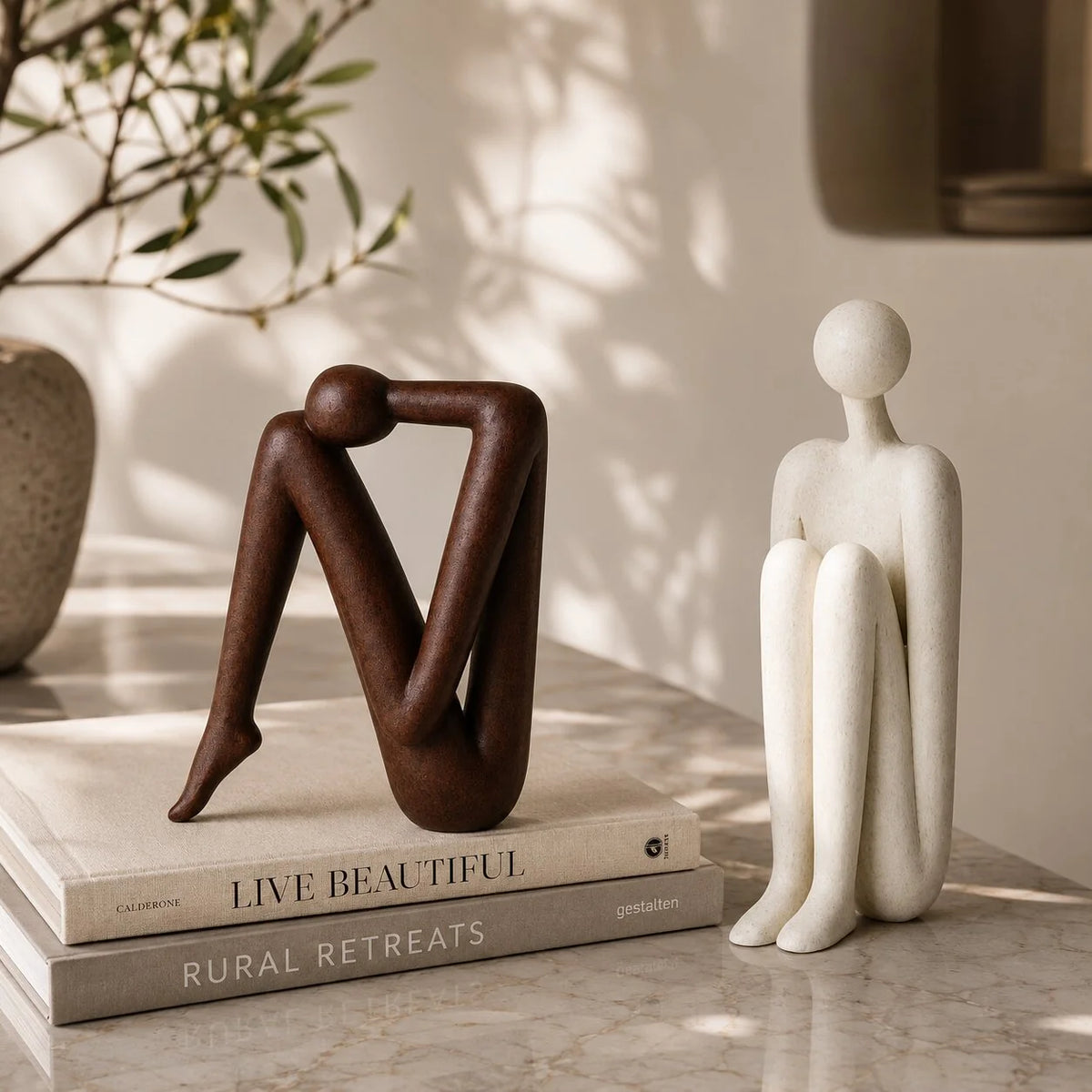 Bookends Set Porcelain Sturdy Multi-Color
